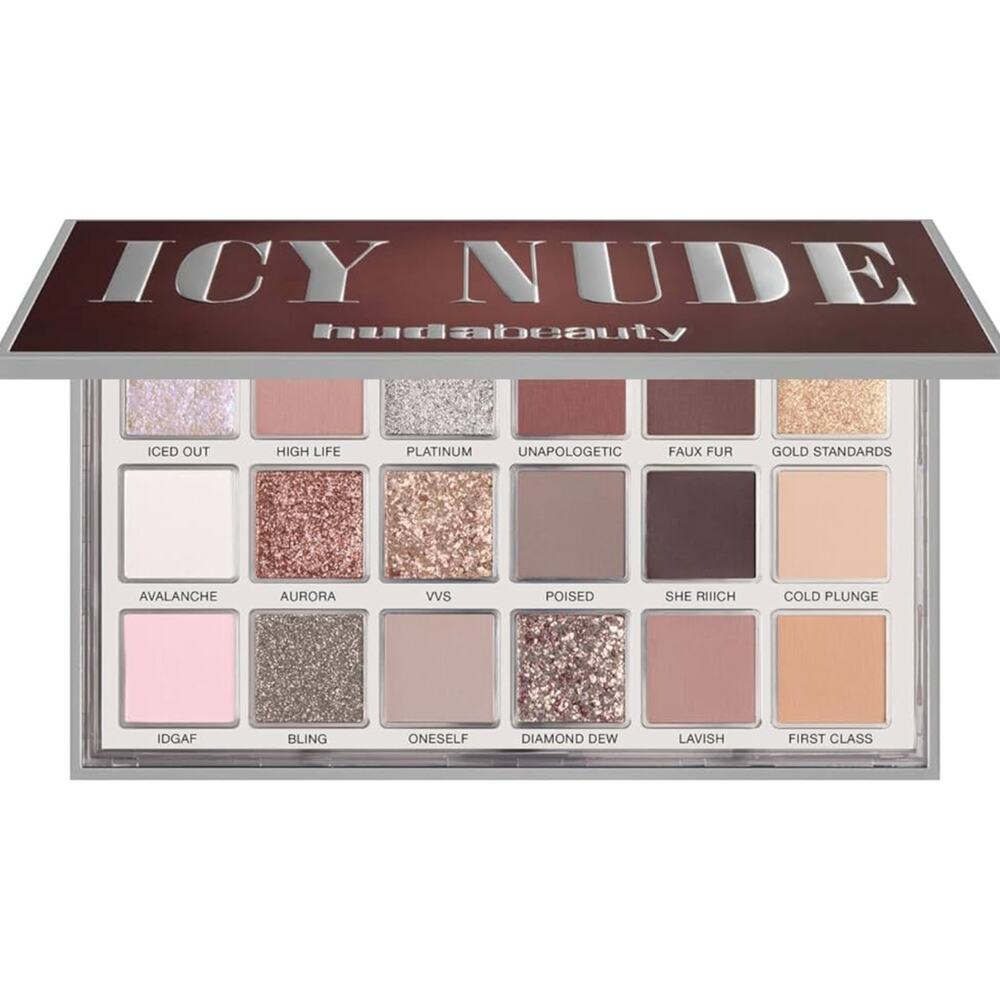 NIB Huda Beauty Icy Nude Eyeshadow Palette Limited Edition Makeup